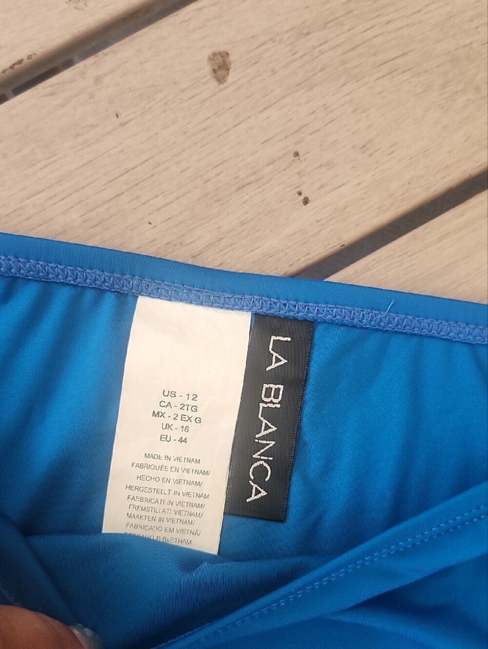 La Blanca Royal Blue Side-Tie Bikini Bottom - Picture 2 of 8